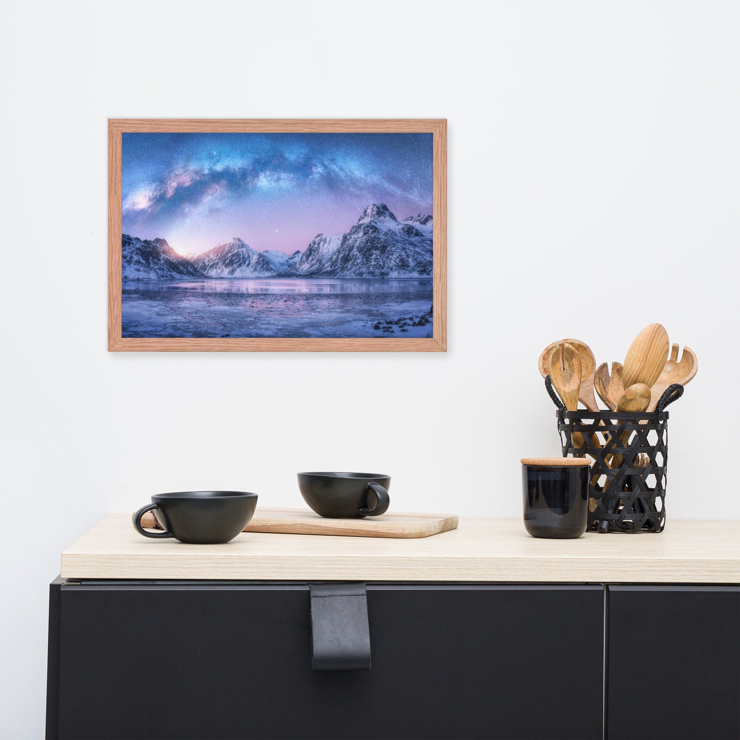 Milky Way Lofoten Islands, Norway Framed Wall Art Prints