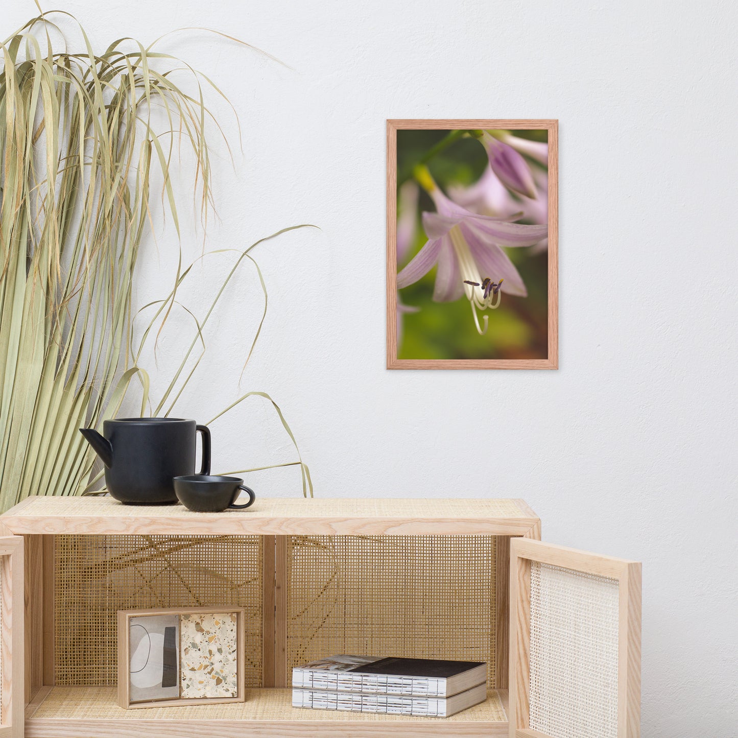 Close-up Hosta Bloom Floral Nature Photo Framed Wall Art Print