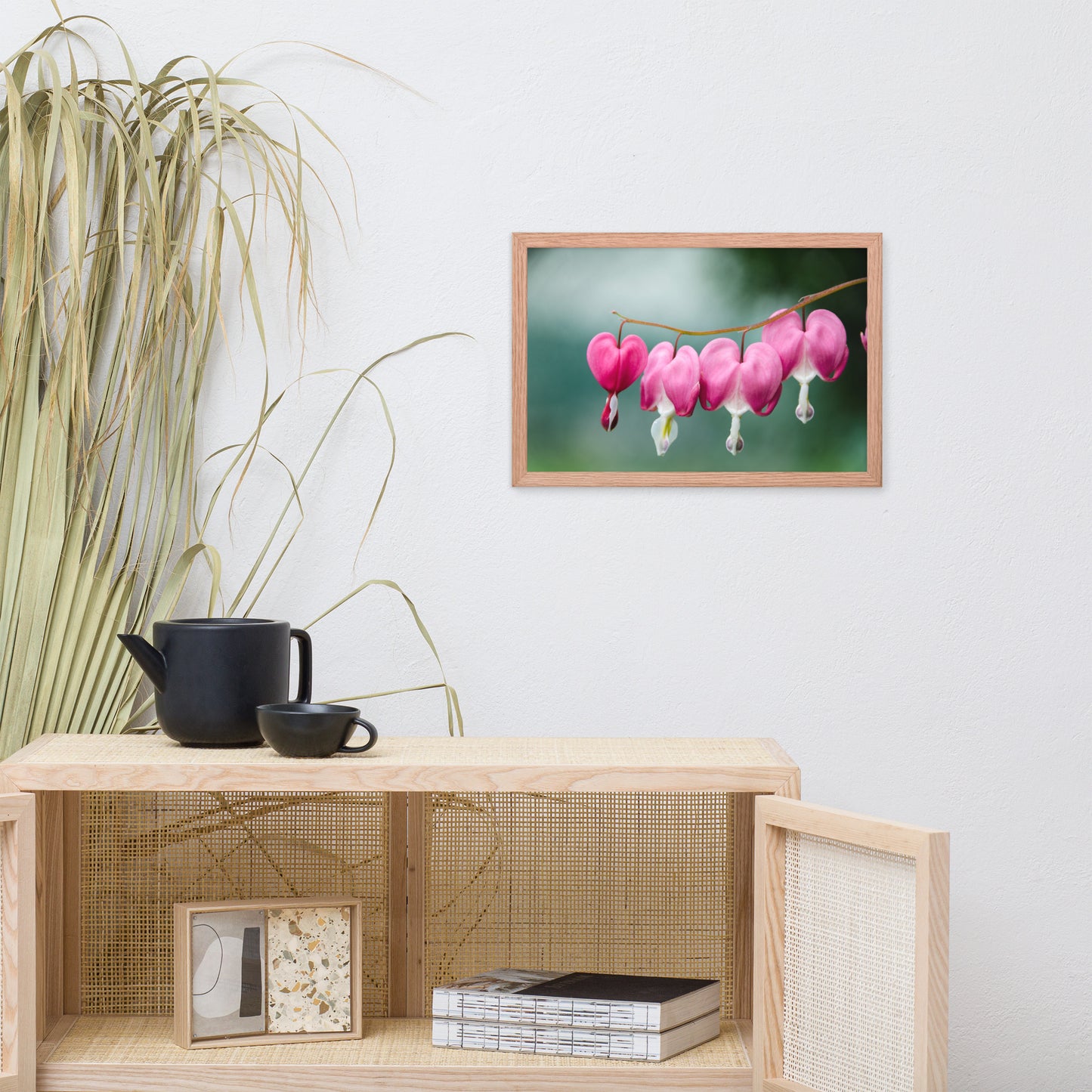 Be Still My Bleeding Heart Floral Nature Photo Framed Wall Art Print