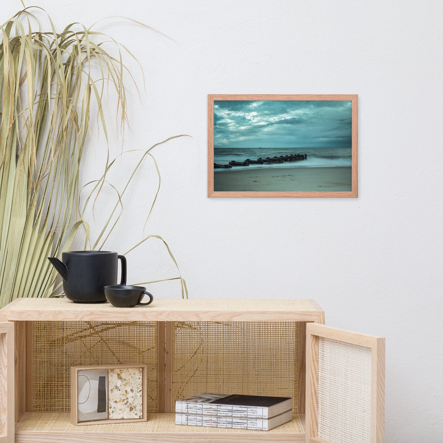 Blue Morning at Rehoboth Coastal Landscape Framed Photo Paper Wall Art Prints