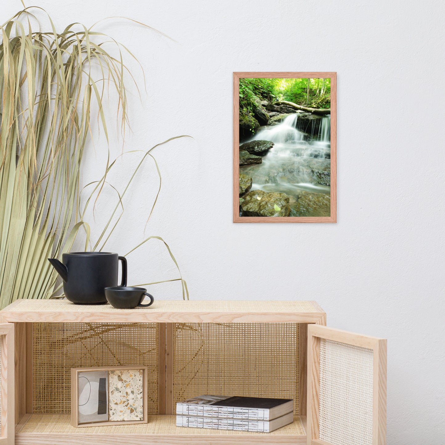 Pixley Waterfall 2 Rural Landscape Framed Photo Paper Wall Art Prints