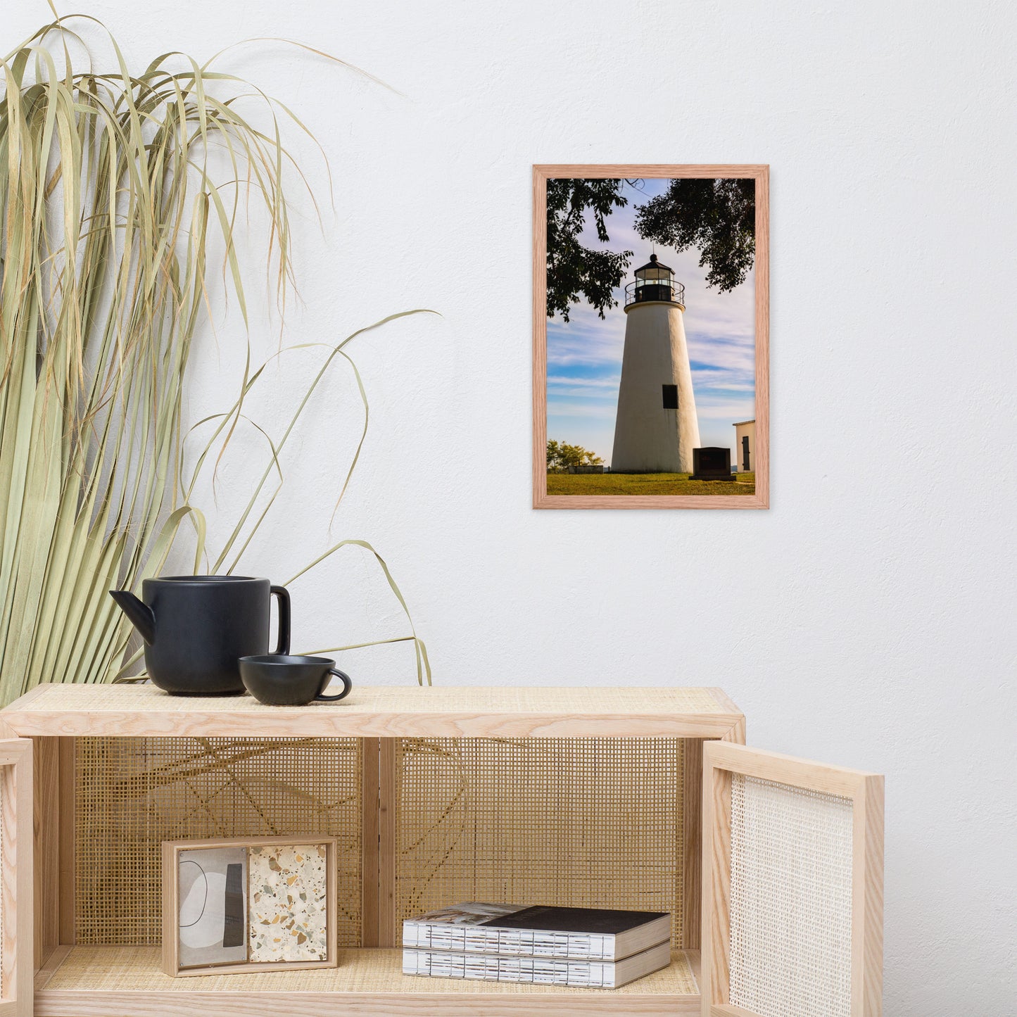 Turkey Point Lighthouse in the Trees Landscape Framed Photo Paper Wall Art Prints