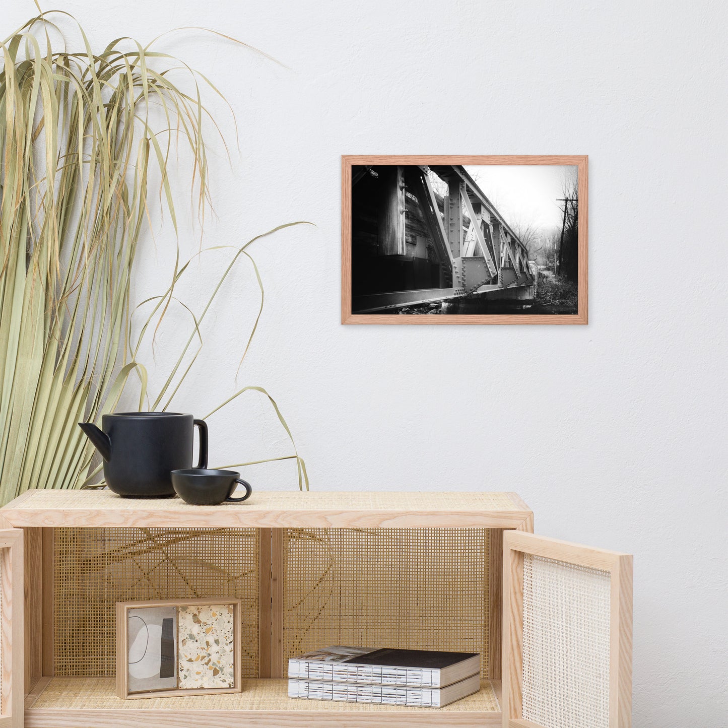 White Clay Creek Bridge Rural Landscape Framed Photo Paper Wall Art Prints