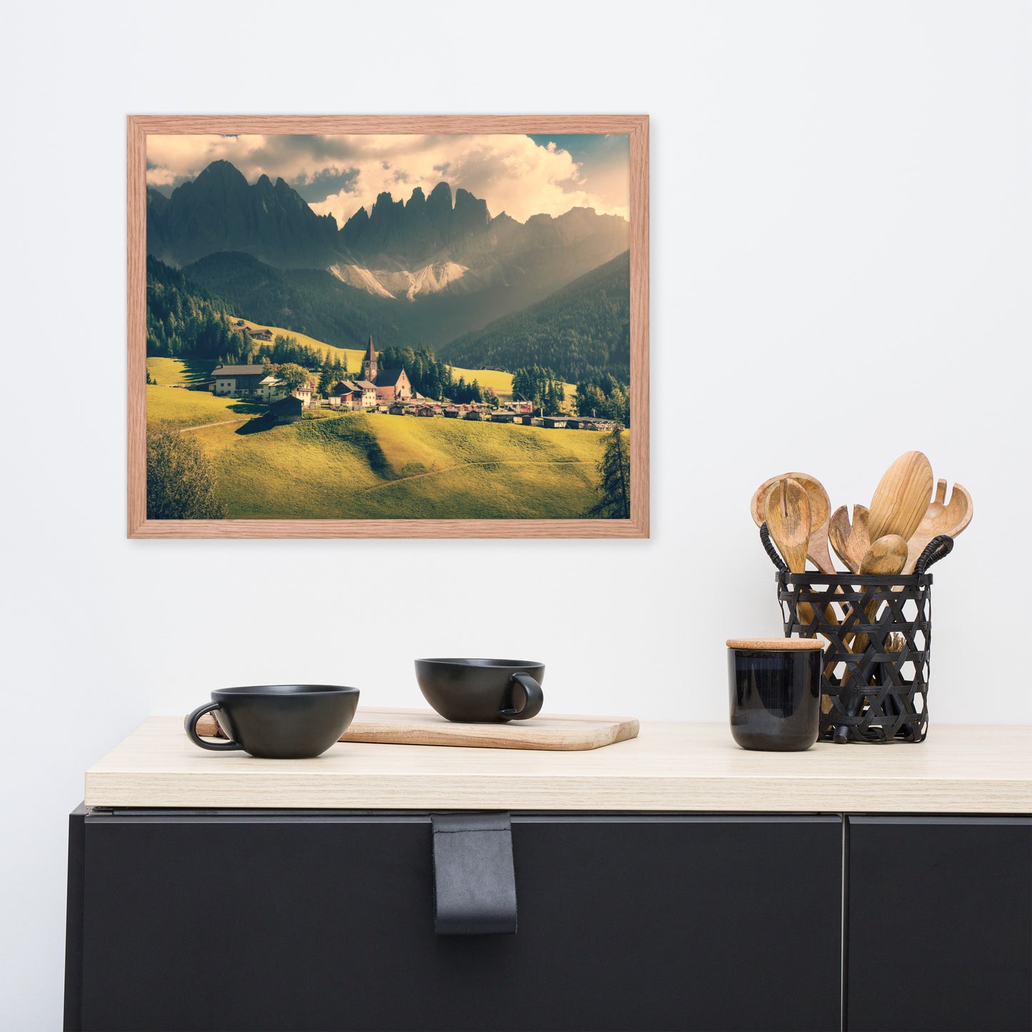 Sun Rays and Santa Maddalena Framed Wall Art Prints
