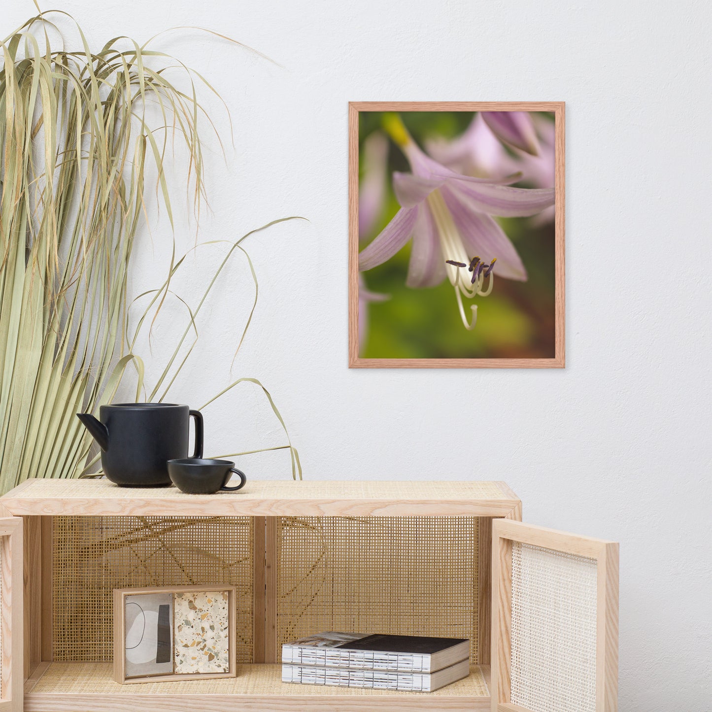 Close-up Hosta Bloom Floral Nature Photo Framed Wall Art Print