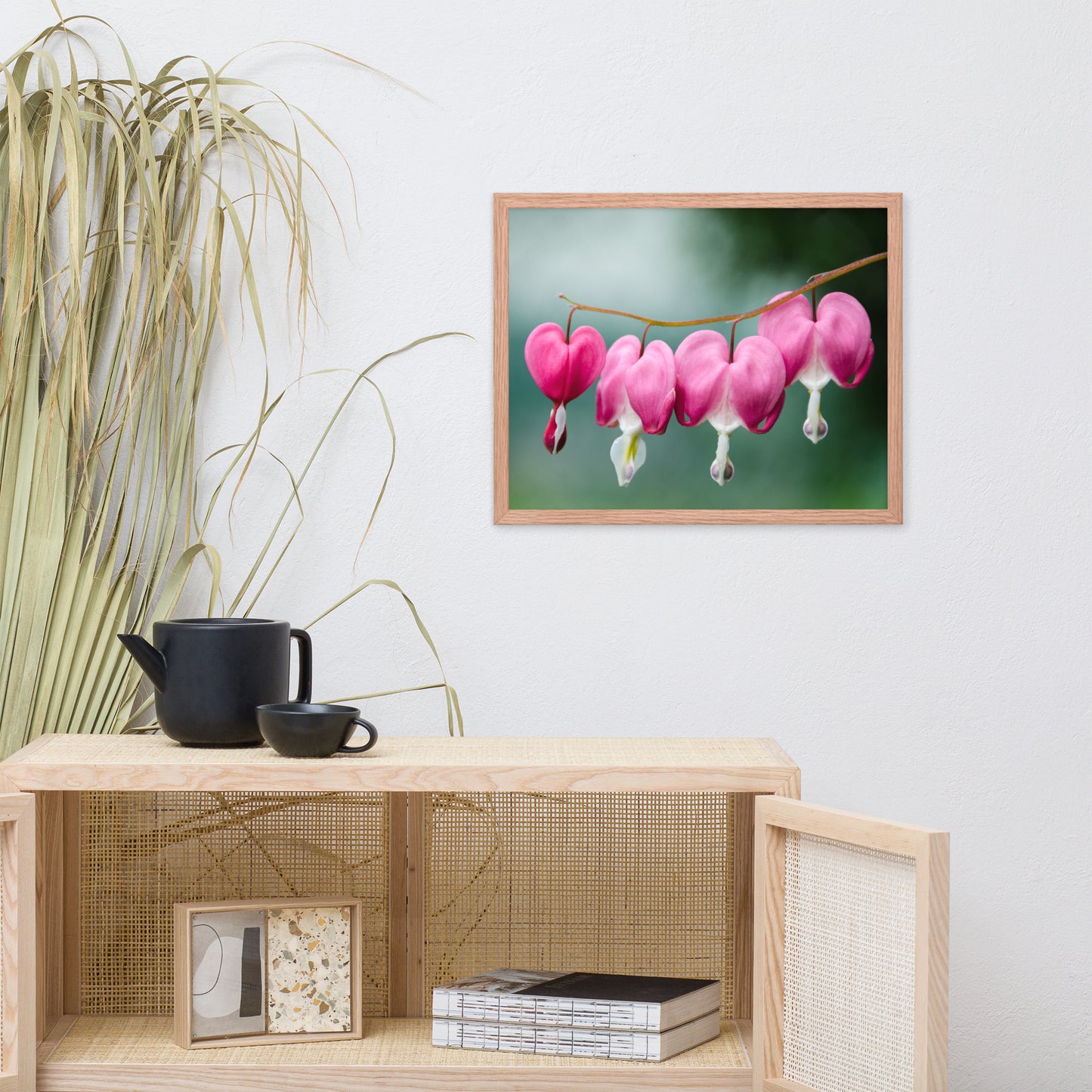 Be Still My Bleeding Heart Floral Nature Photo Framed Wall Art Print