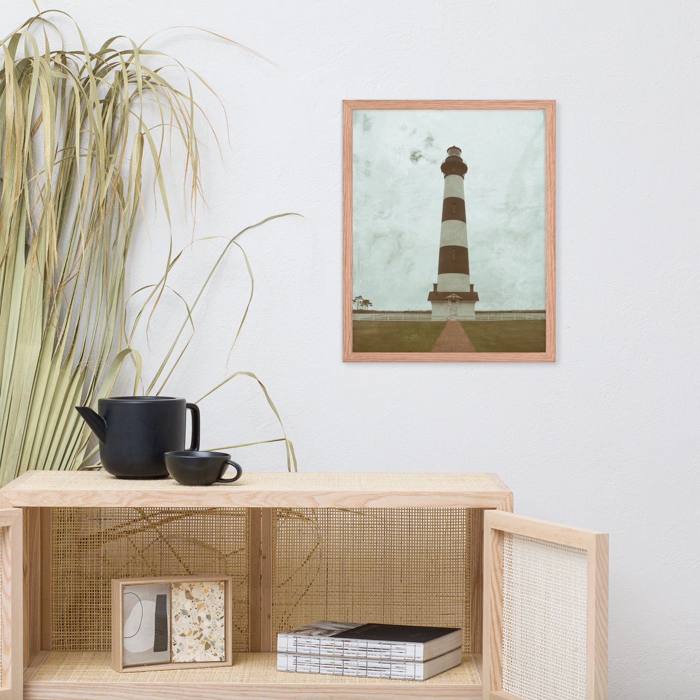 Aged Bodie Lighthouse Landscape Framed Photo Paper Wall Art Prints