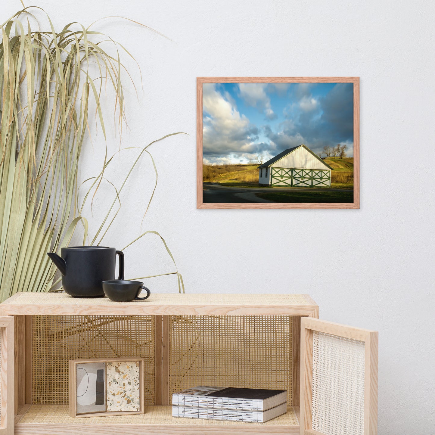 Prints In Bedroom: Aging Barn in the Morning Sun - Rural / Country Style Landscape / Nature Photograph Framed Wall Art Print - Wall Decor - Artwork