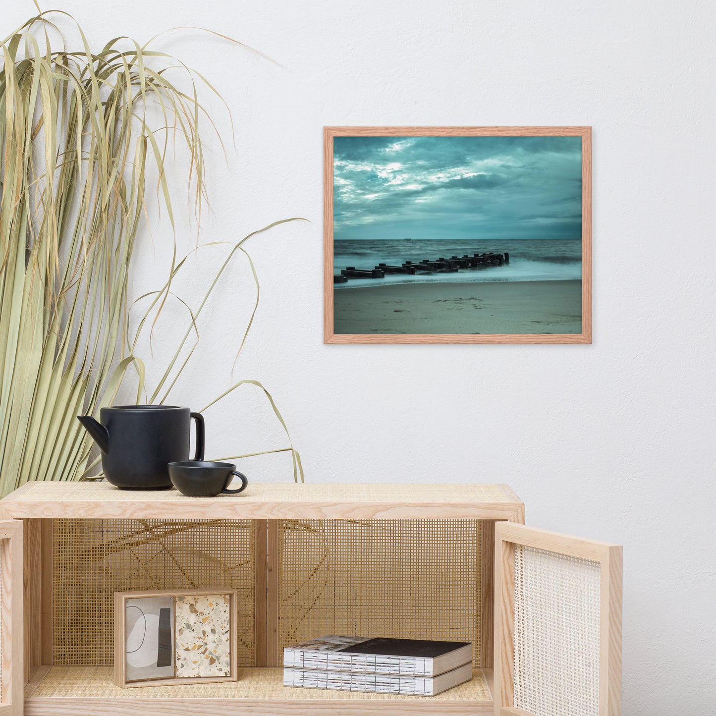 Blue Morning at Rehoboth Coastal Landscape Framed Photo Paper Wall Art Prints