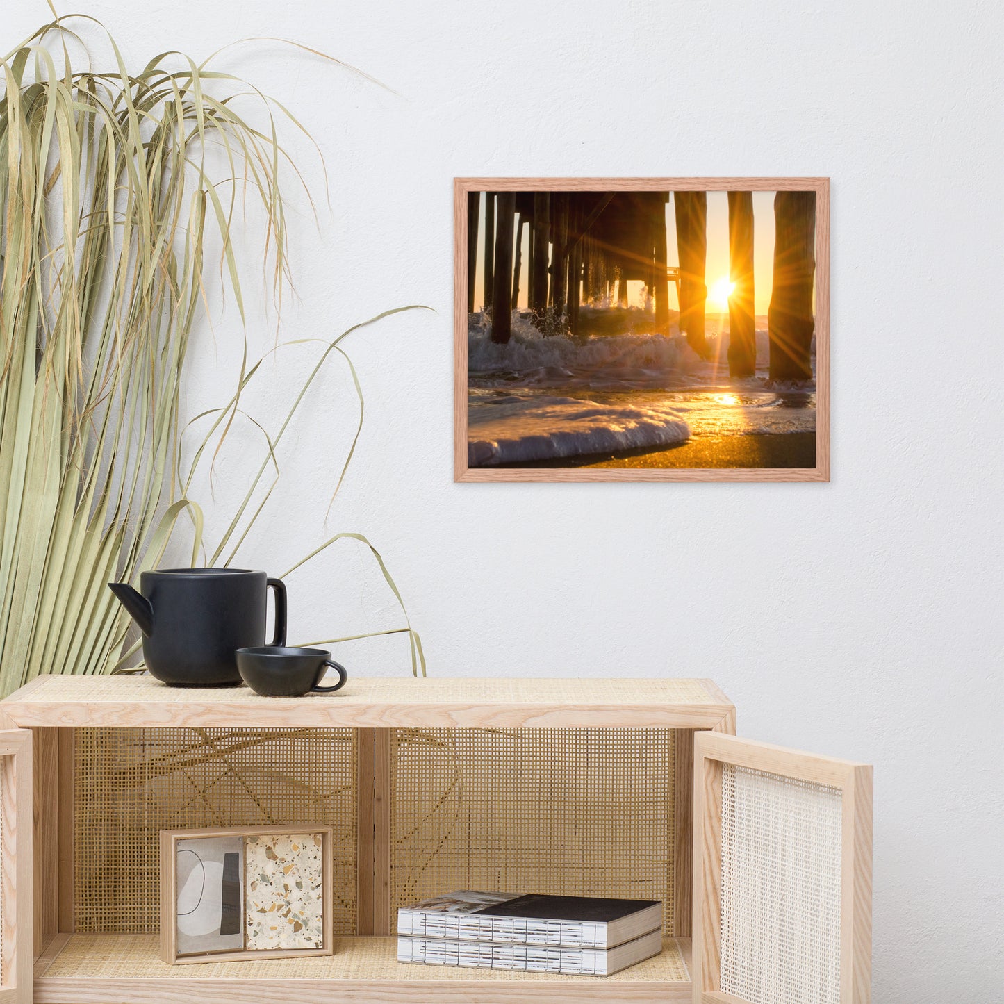 Seafoam in the Sunlight Landscape Framed Photo Paper Wall Art Prints