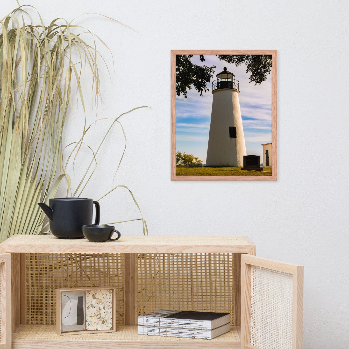Turkey Point Lighthouse in the Trees Landscape Framed Photo Paper Wall Art Prints