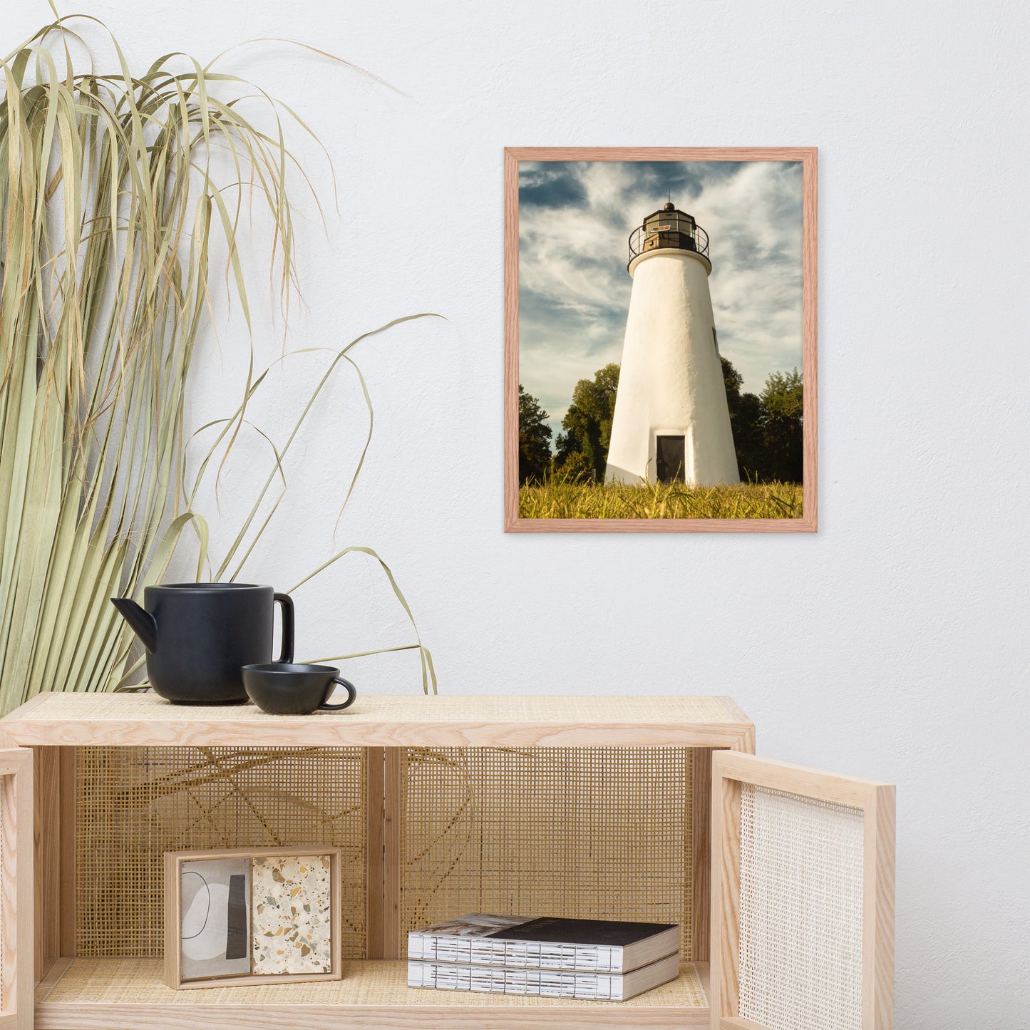 Turkey Point Lighthouse Standing Tall Landscape Framed Photo Paper Wall Art Prints