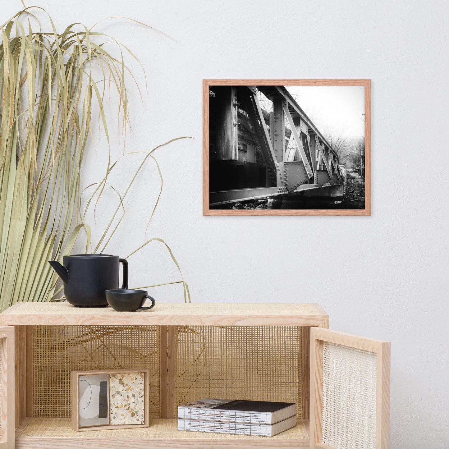 White Clay Creek Bridge Rural Landscape Framed Photo Paper Wall Art Prints