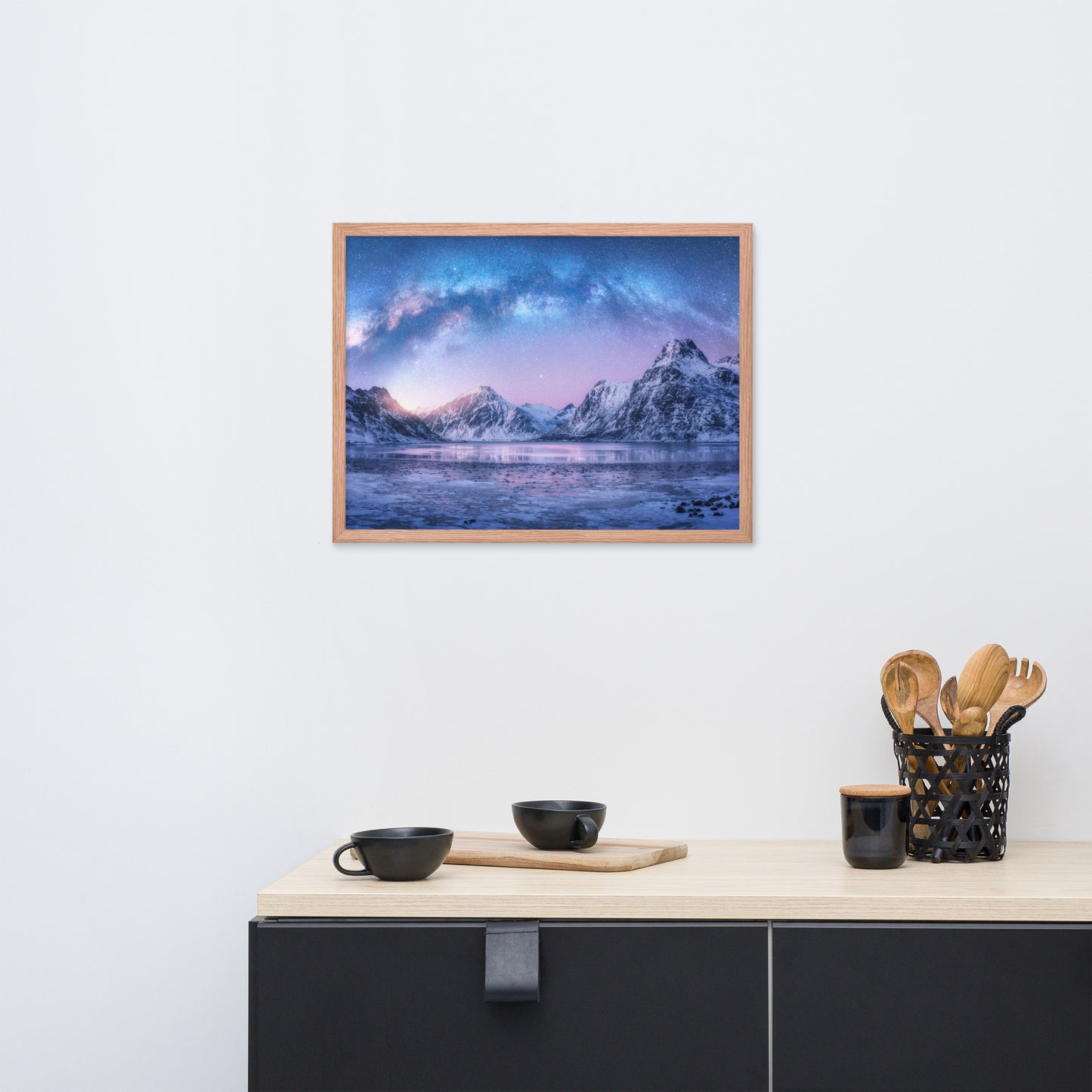 Milky Way Lofoten Islands, Norway Framed Wall Art Prints