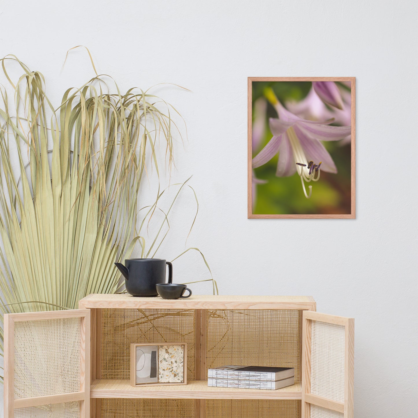 Close-up Hosta Bloom Floral Nature Photo Framed Wall Art Print