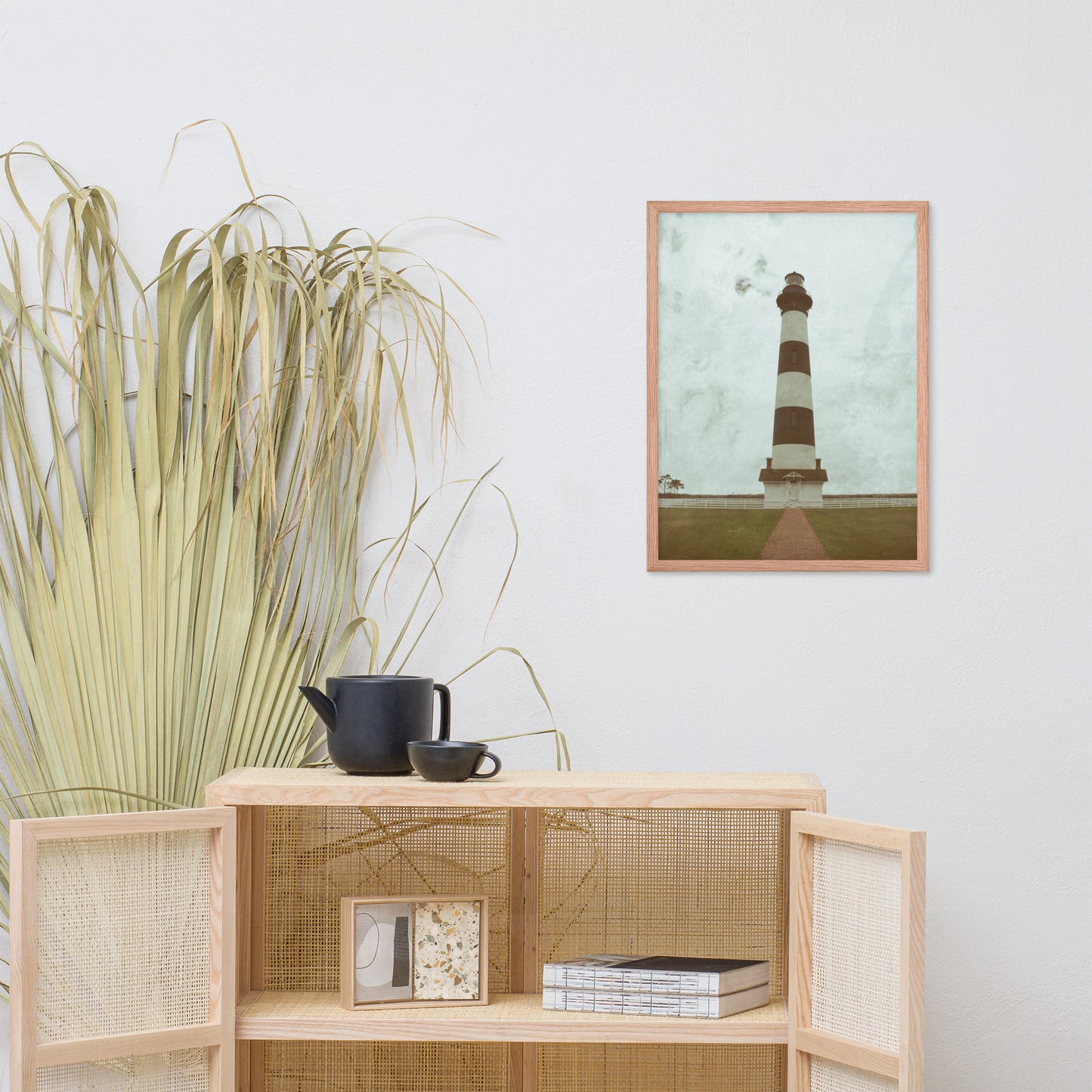 Aged Bodie Lighthouse Landscape Framed Photo Paper Wall Art Prints