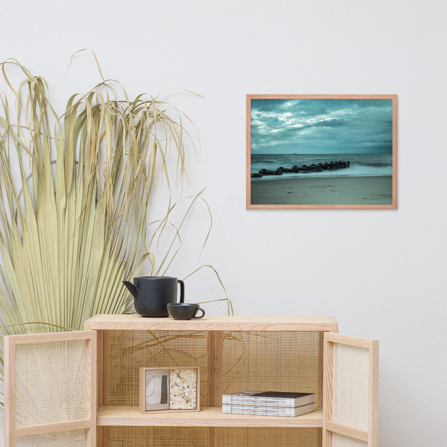 Blue Morning at Rehoboth Coastal Landscape Framed Photo Paper Wall Art Prints