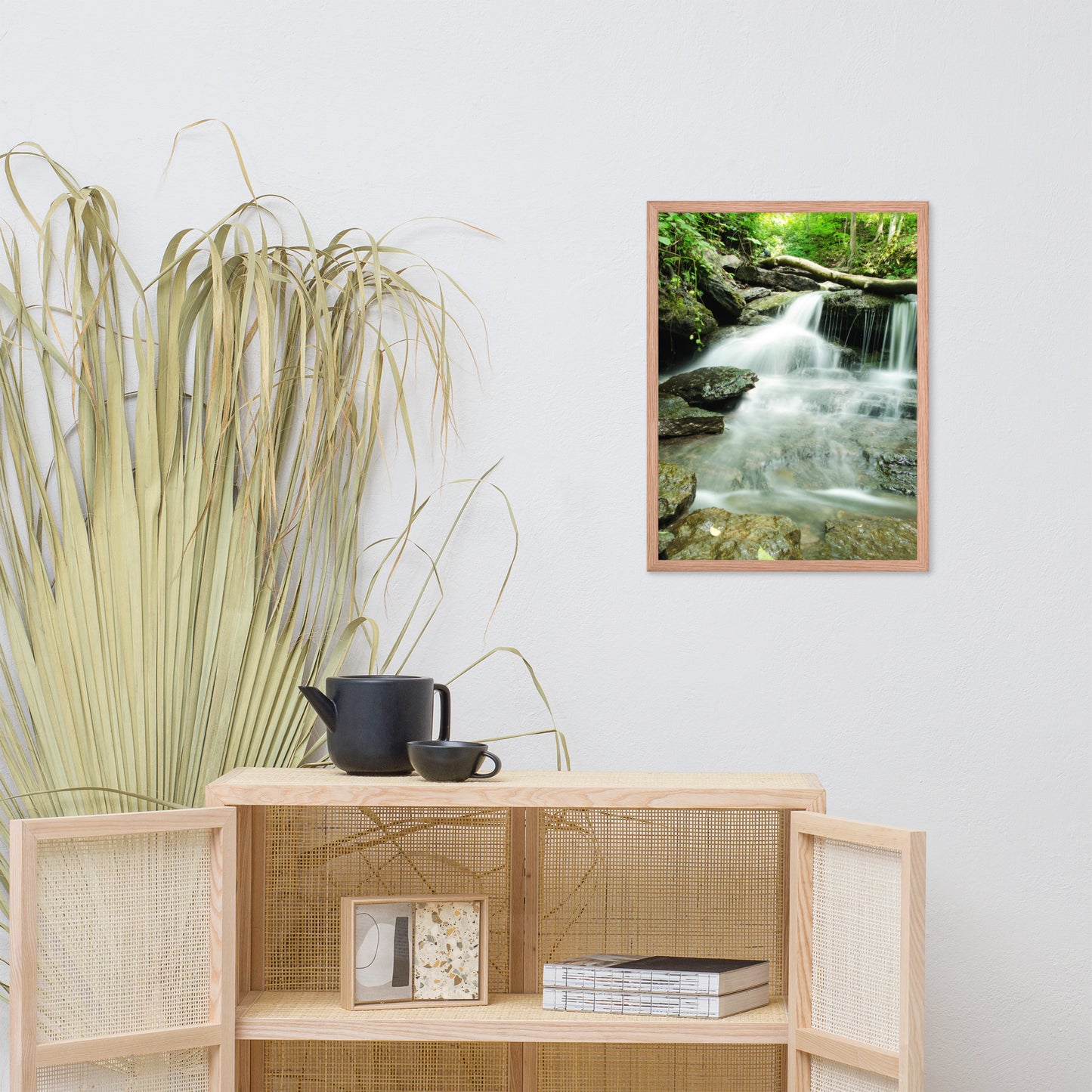 Pixley Waterfall 2 Rural Landscape Framed Photo Paper Wall Art Prints