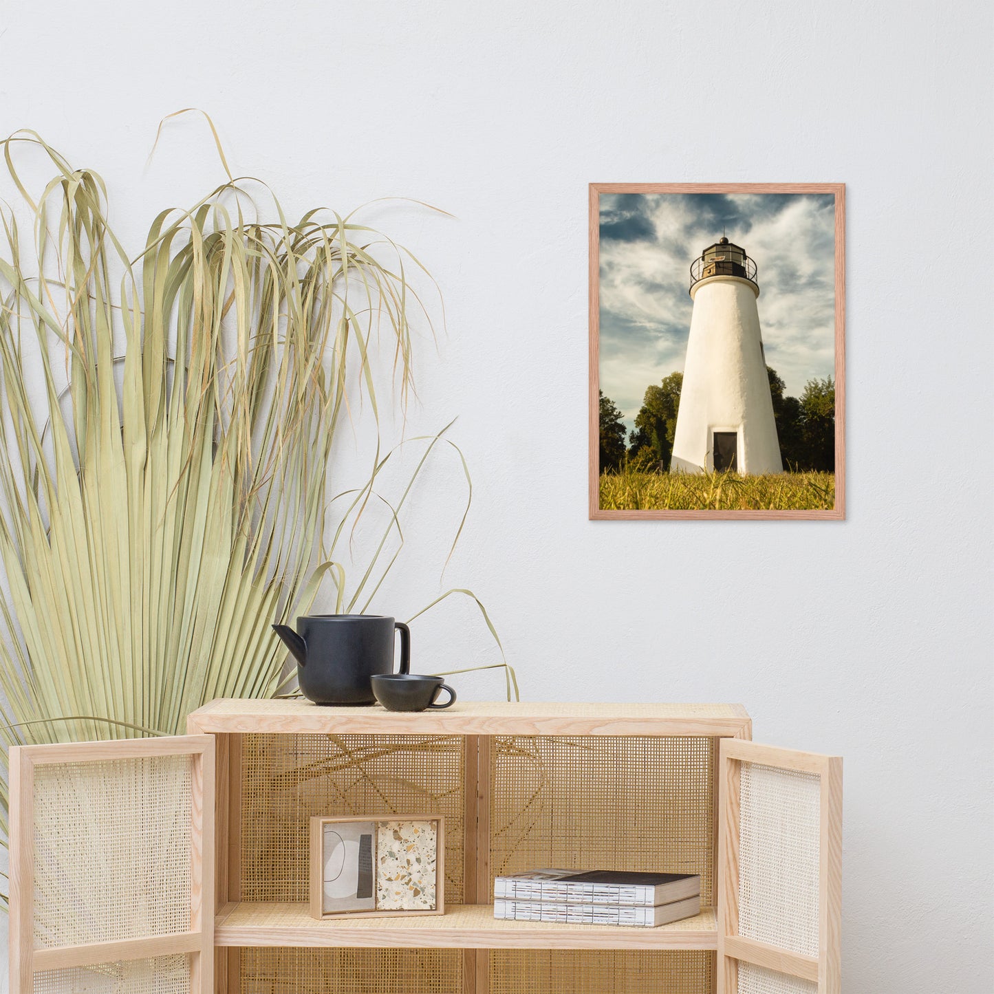 Turkey Point Lighthouse Standing Tall Landscape Framed Photo Paper Wall Art Prints