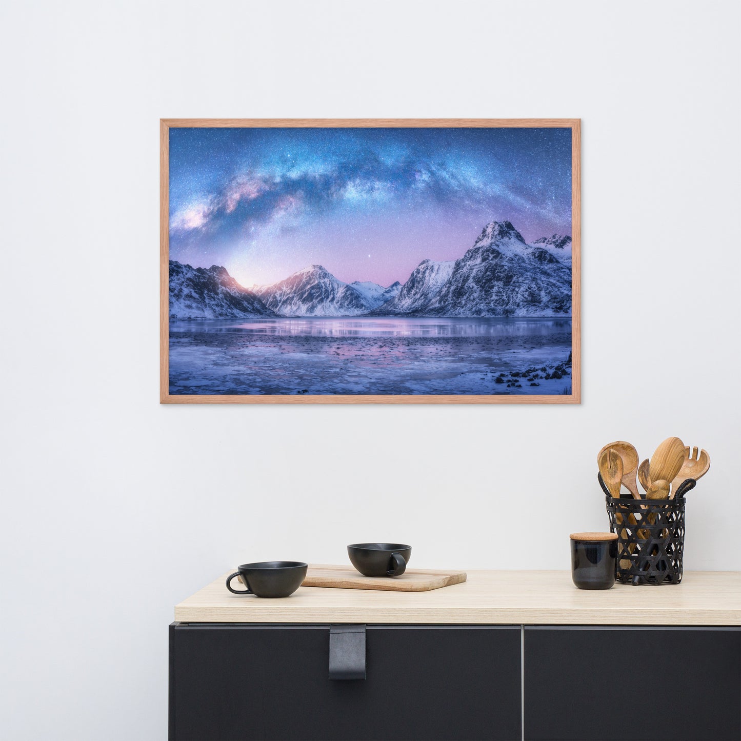 Milky Way Lofoten Islands, Norway Framed Wall Art Prints