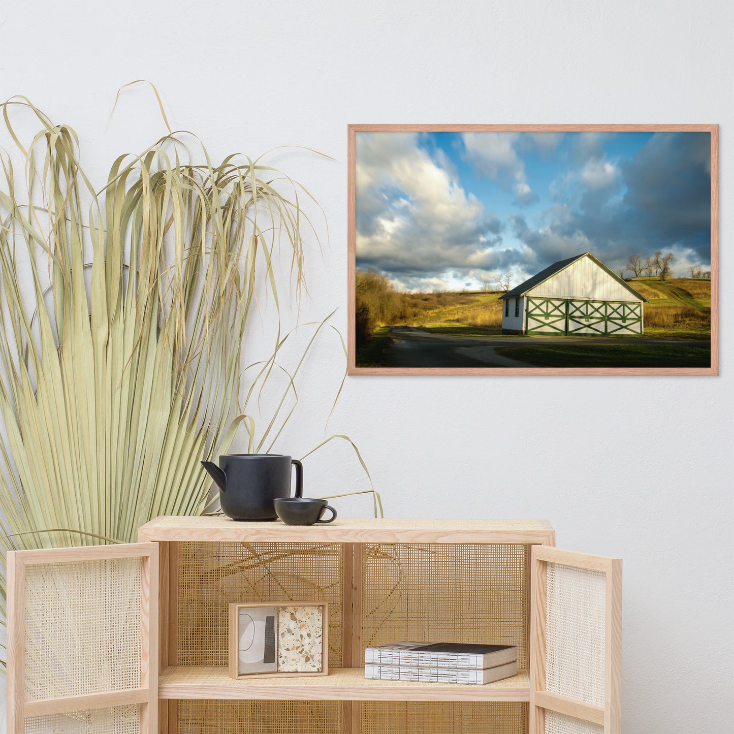Pretty Wall Art For Bedroom: Aging Barn in the Morning Sun - Rural / Country Style Landscape / Nature Photograph Framed Wall Art Print - Wall Decor - Artwork