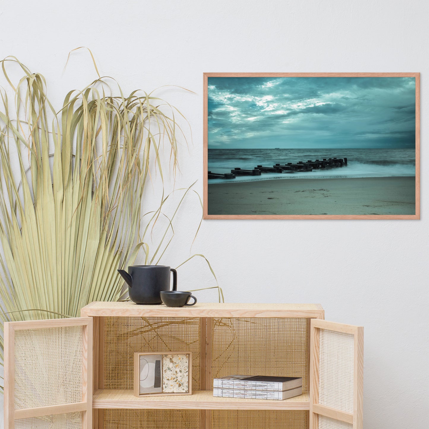 Blue Morning at Rehoboth Coastal Landscape Framed Photo Paper Wall Art Prints