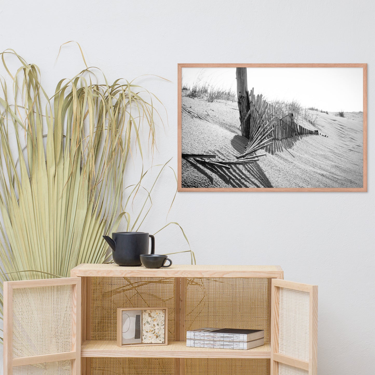 High Key Dunes Coastal Landscape Framed Photo Paper Wall Art Prints