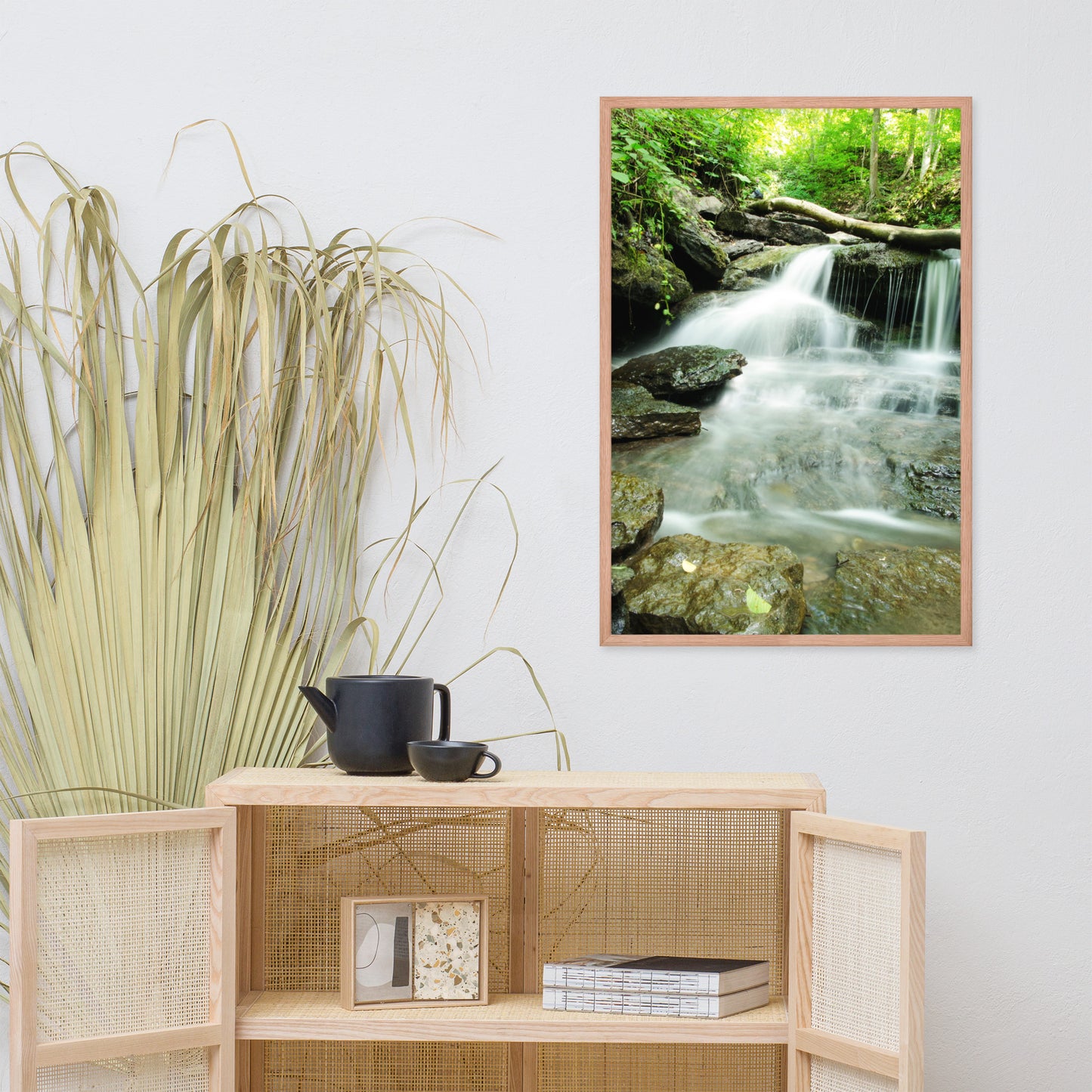 Pixley Waterfall 2 Rural Landscape Framed Photo Paper Wall Art Prints