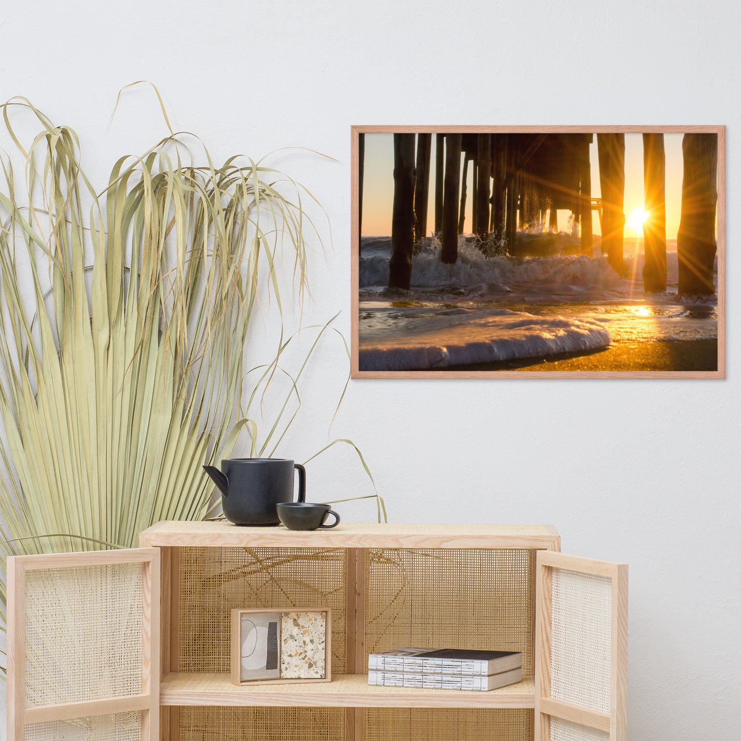 Seafoam in the Sunlight Landscape Framed Photo Paper Wall Art Prints