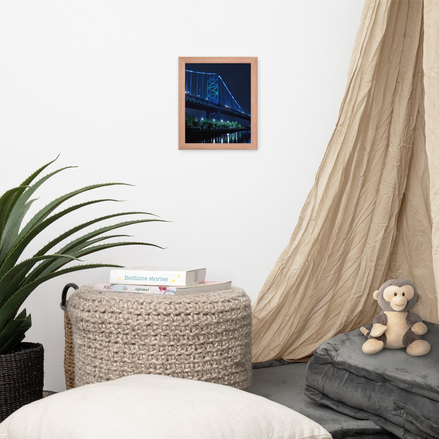 The Ben Franklin Bridge 3 Urban Landscape Photo Framed Wall Art Print