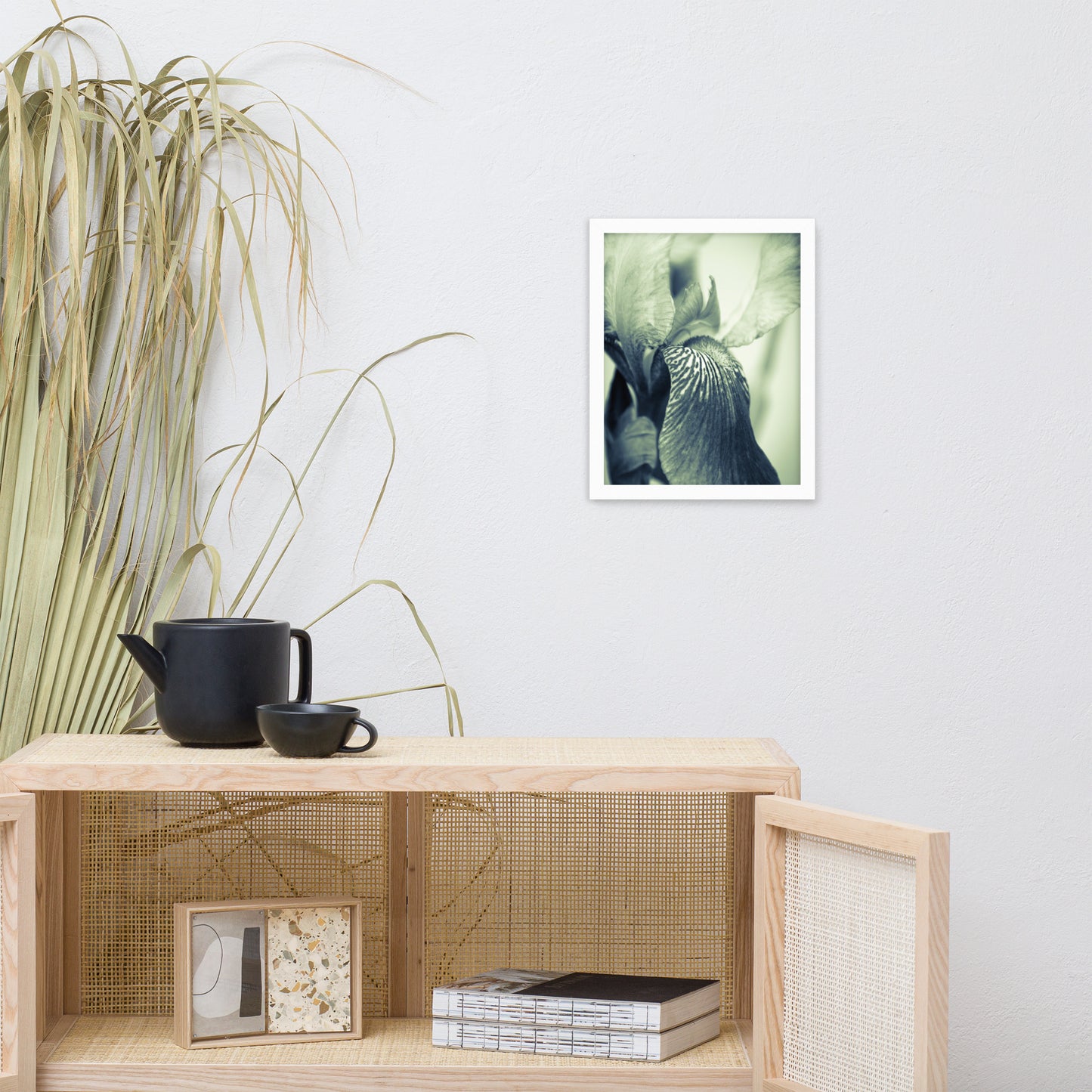 Dinner Table Wall Art: Abstract Japanese Iris Delight- Botanical / Floral / Flora / Flowers / Nature Photograph Framed Wall Art Print - Artwork - Wall Decor - Home Decor