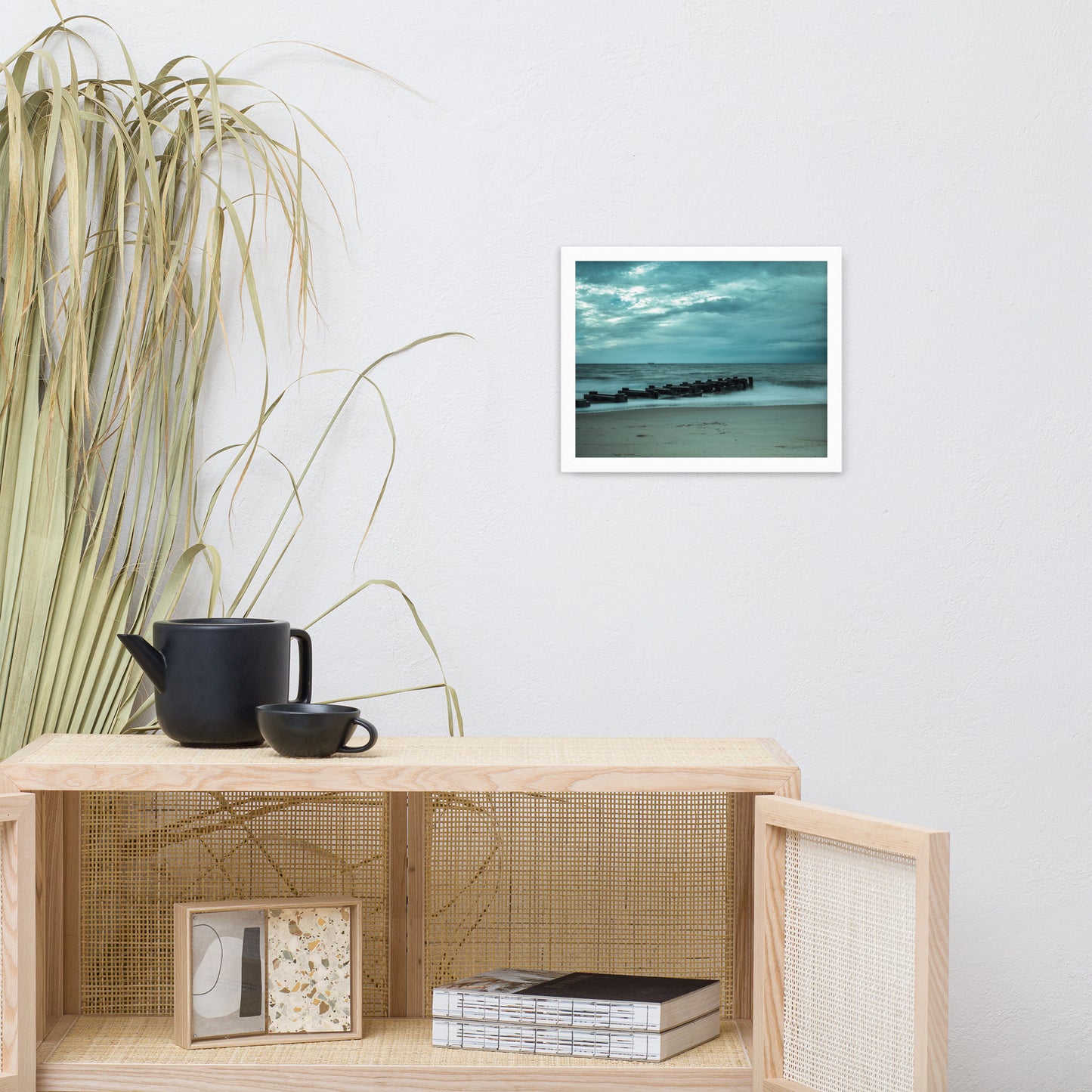 Blue Morning at Rehoboth Coastal Landscape Framed Photo Paper Wall Art Prints