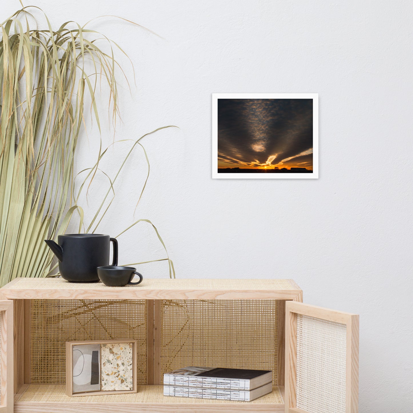 Sunset Indian River Inlet Coastal Landscape Framed Photo Paper Wall Art Prints