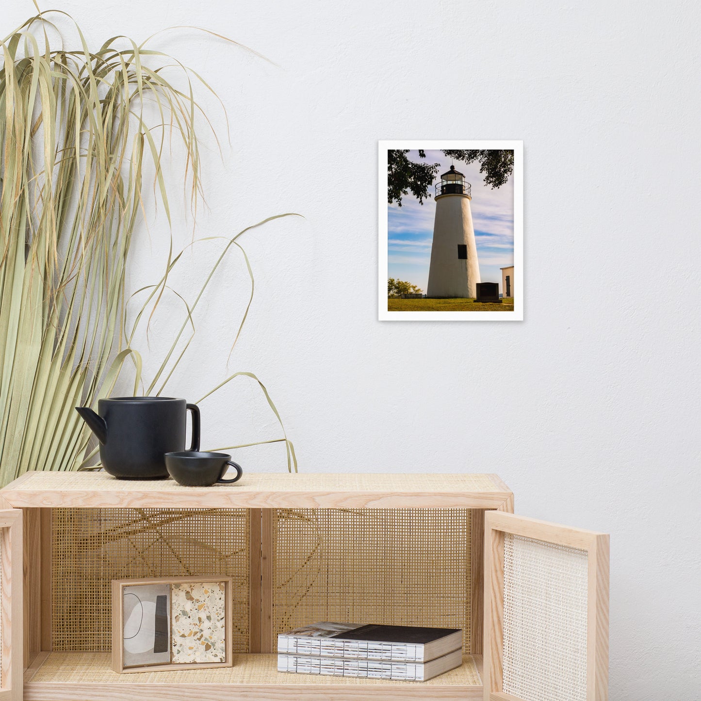 Turkey Point Lighthouse in the Trees Landscape Framed Photo Paper Wall Art Prints