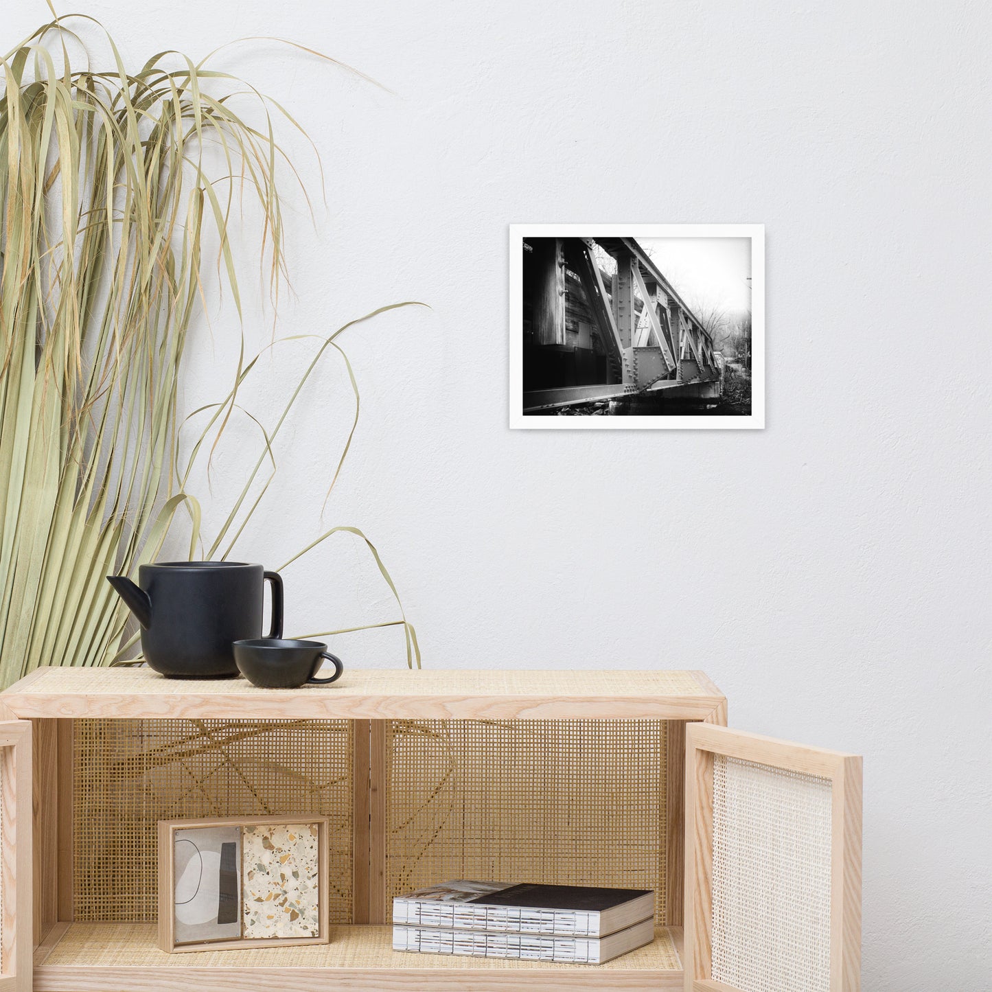 White Clay Creek Bridge Rural Landscape Framed Photo Paper Wall Art Prints