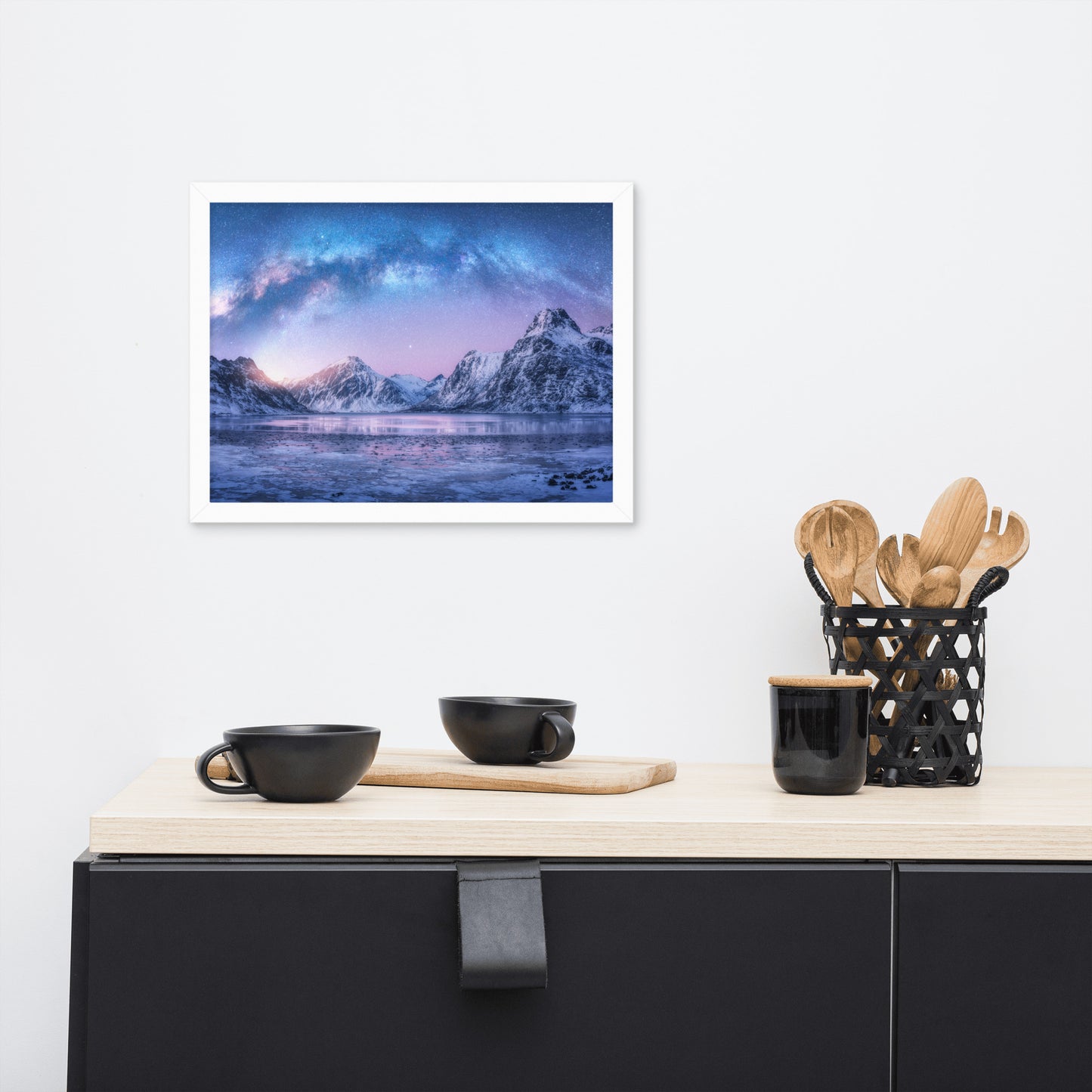 Milky Way Lofoten Islands, Norway Framed Wall Art Prints