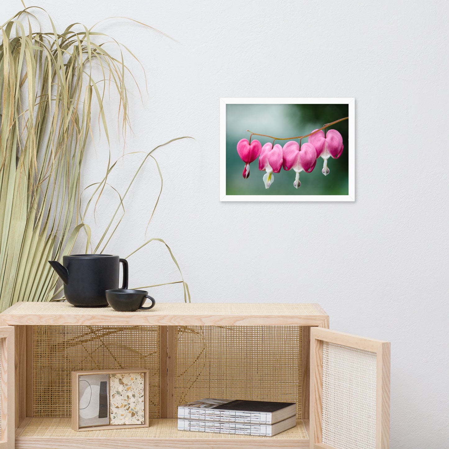 Be Still My Bleeding Heart Floral Nature Photo Framed Wall Art Print