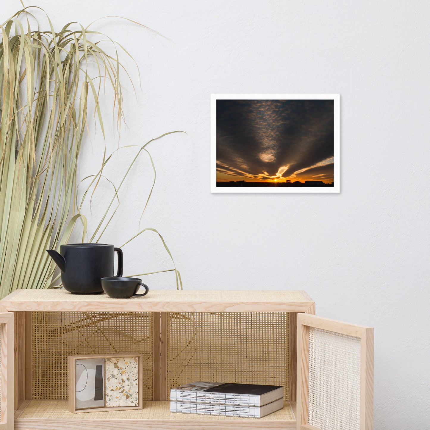 Sunset Indian River Inlet Coastal Landscape Framed Photo Paper Wall Art Prints