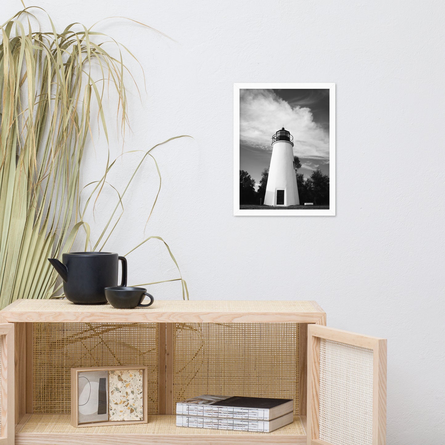 Touch the Sky Black & White Landscape Framed Photo Paper Wall Art Prints