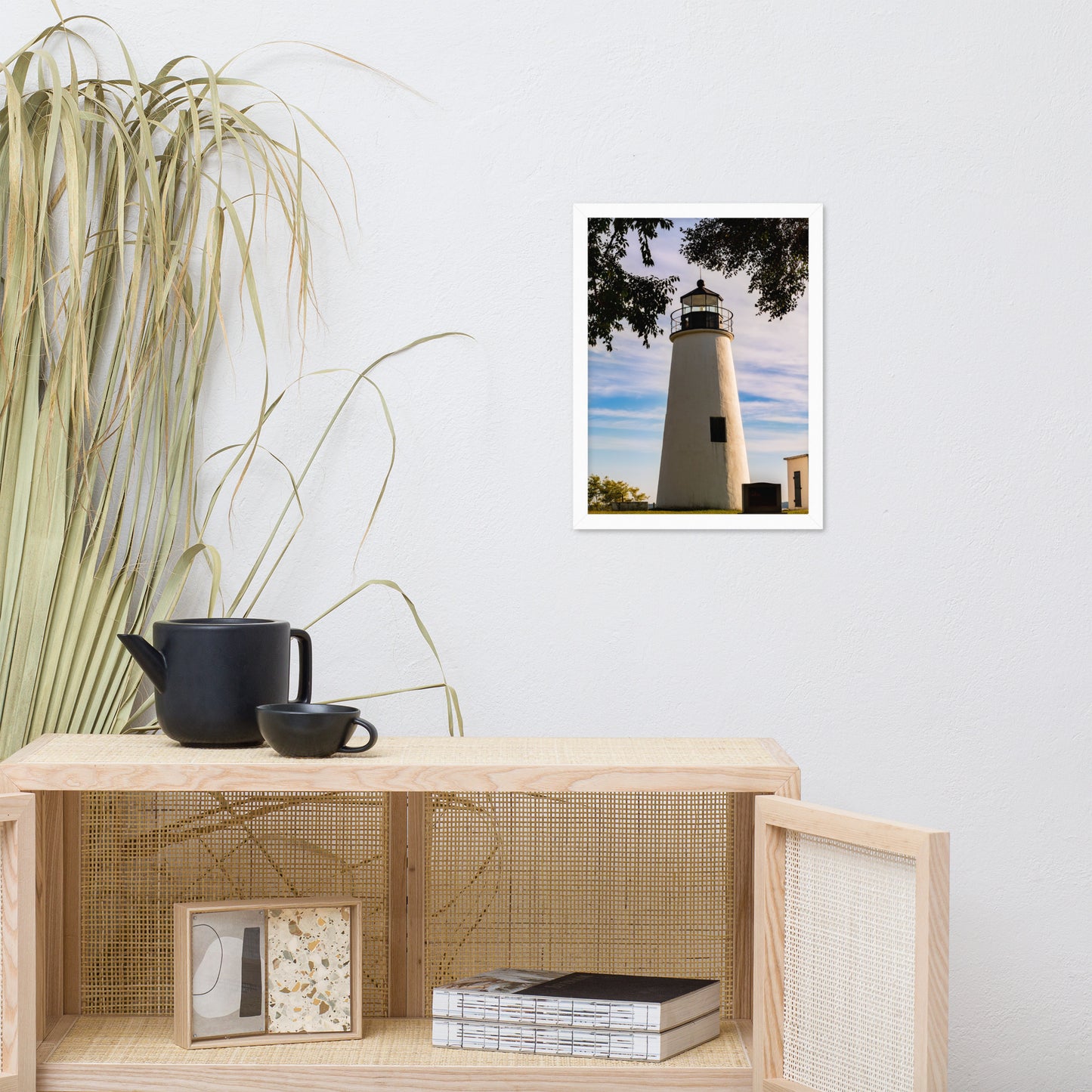Turkey Point Lighthouse in the Trees Landscape Framed Photo Paper Wall Art Prints
