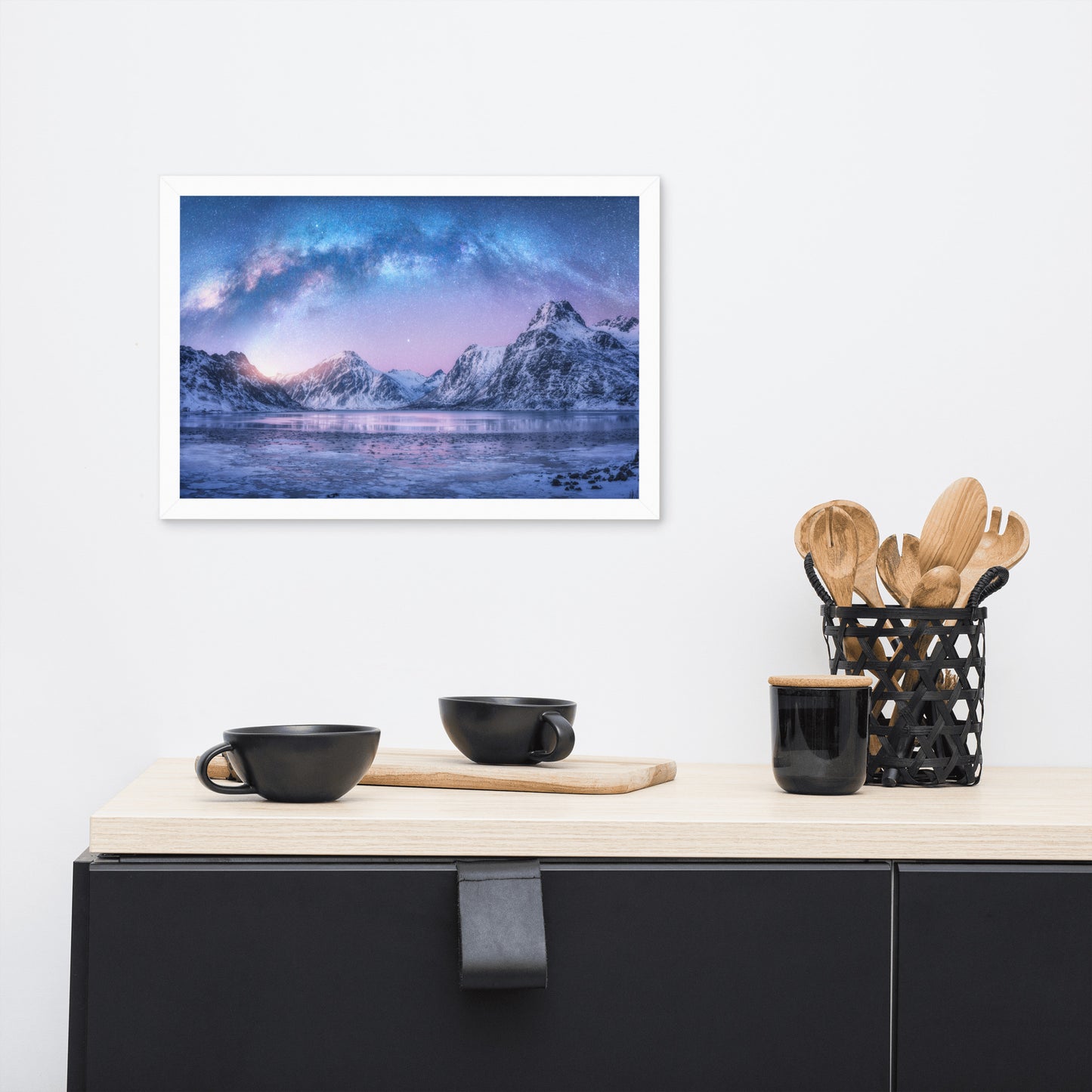 Milky Way Lofoten Islands, Norway Framed Wall Art Prints