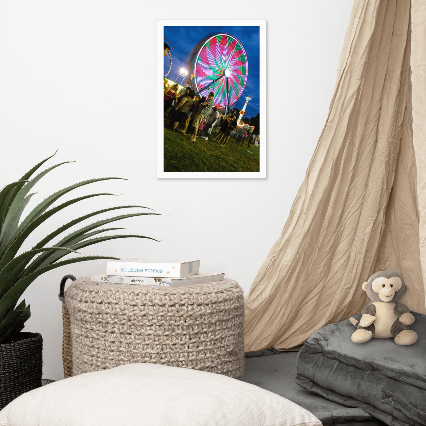 Ferris Wheel 1 Urban Landscape Photo Framed Wall Art Print