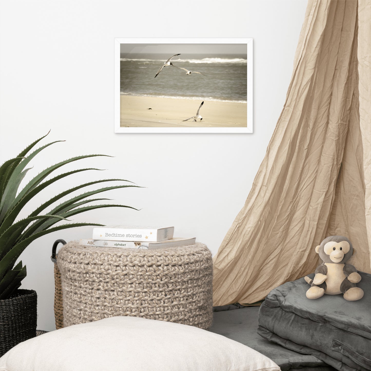 Life at the Shore Coastal Landscape Photo Framed Wall Art Print