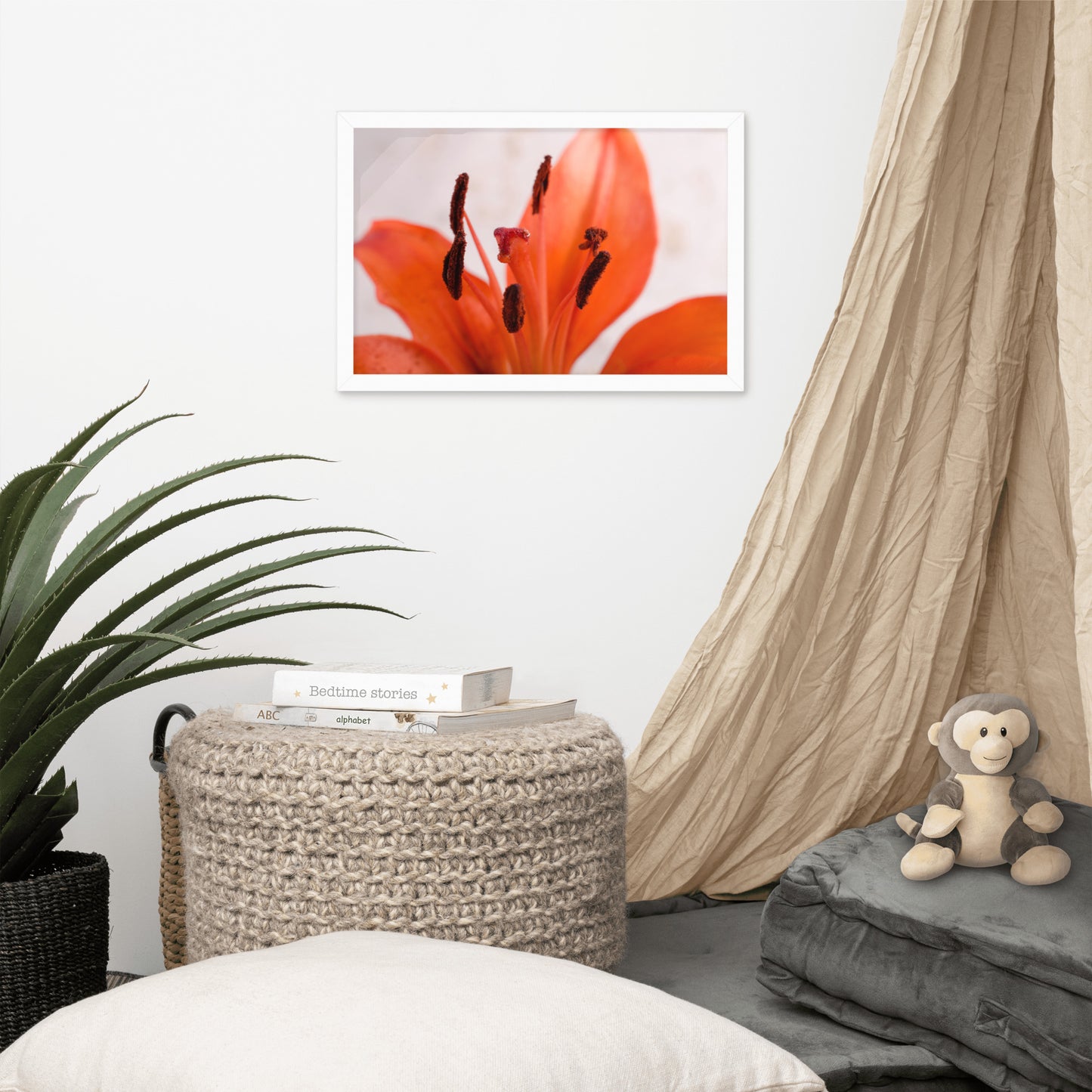 Lily Stigma Floral Nature Photo Framed Wall Art Print