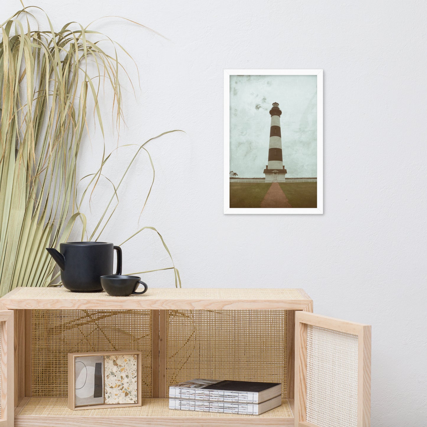 Aged Bodie Lighthouse Landscape Framed Photo Paper Wall Art Prints