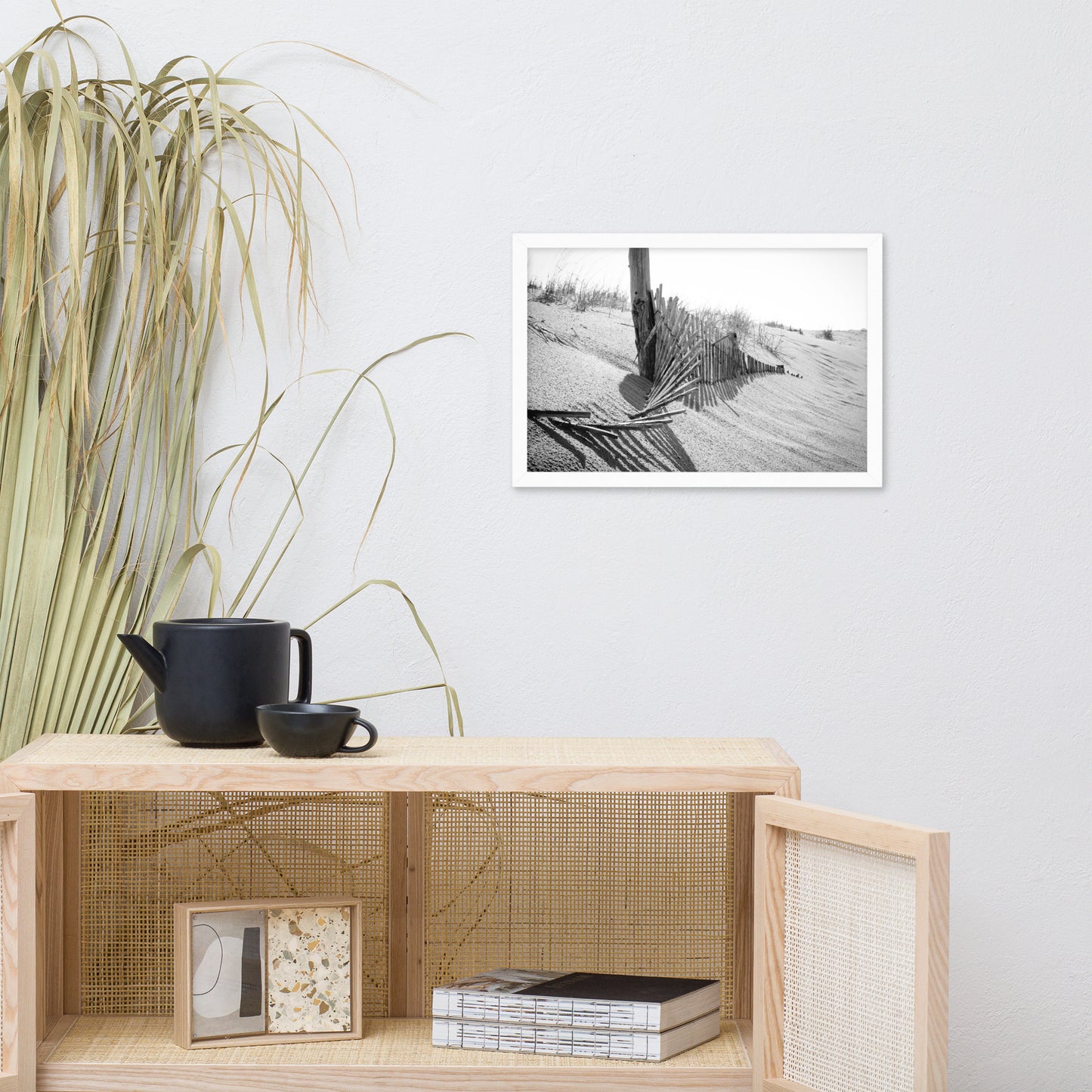 High Key Dunes Coastal Landscape Framed Photo Paper Wall Art Prints
