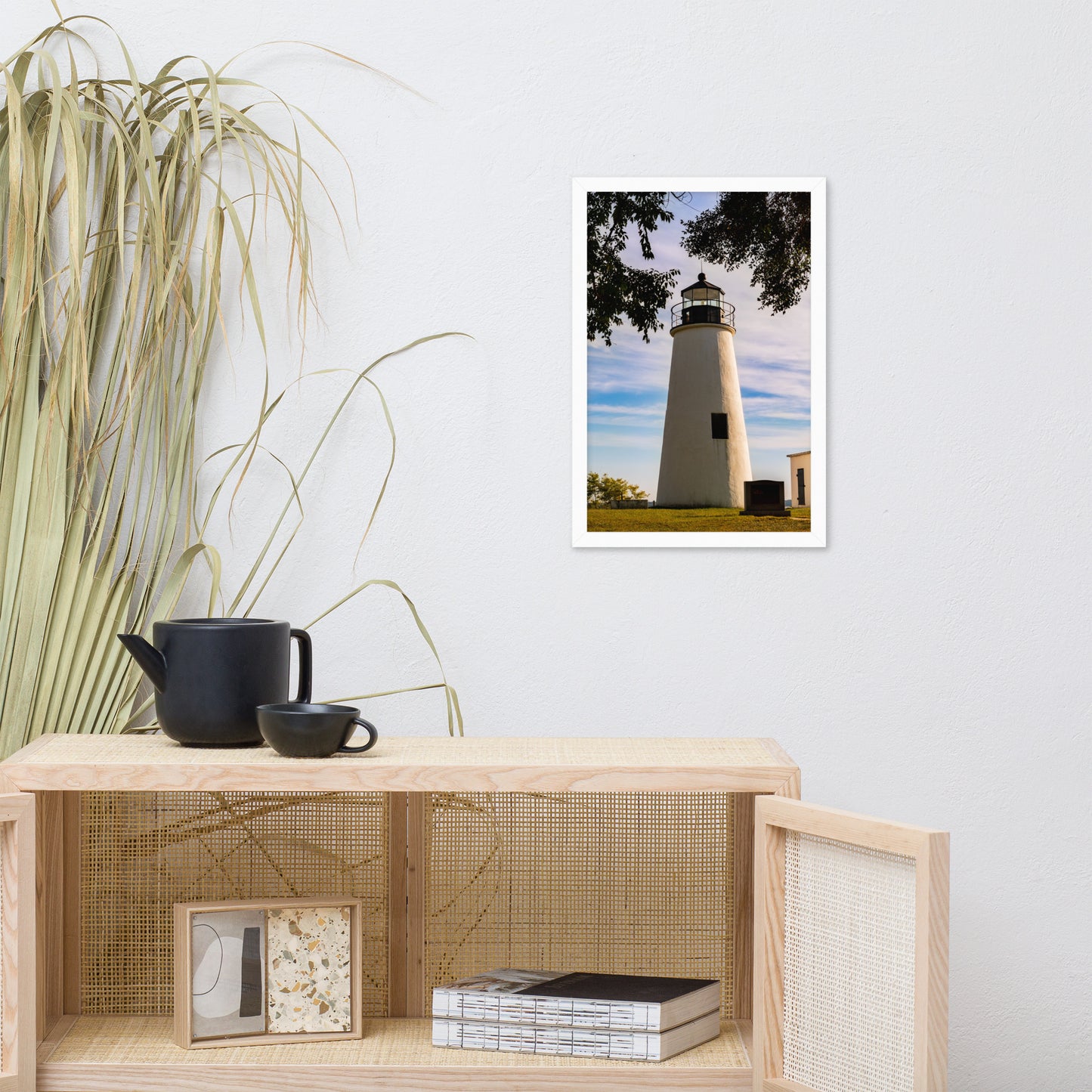 Turkey Point Lighthouse in the Trees Landscape Framed Photo Paper Wall Art Prints