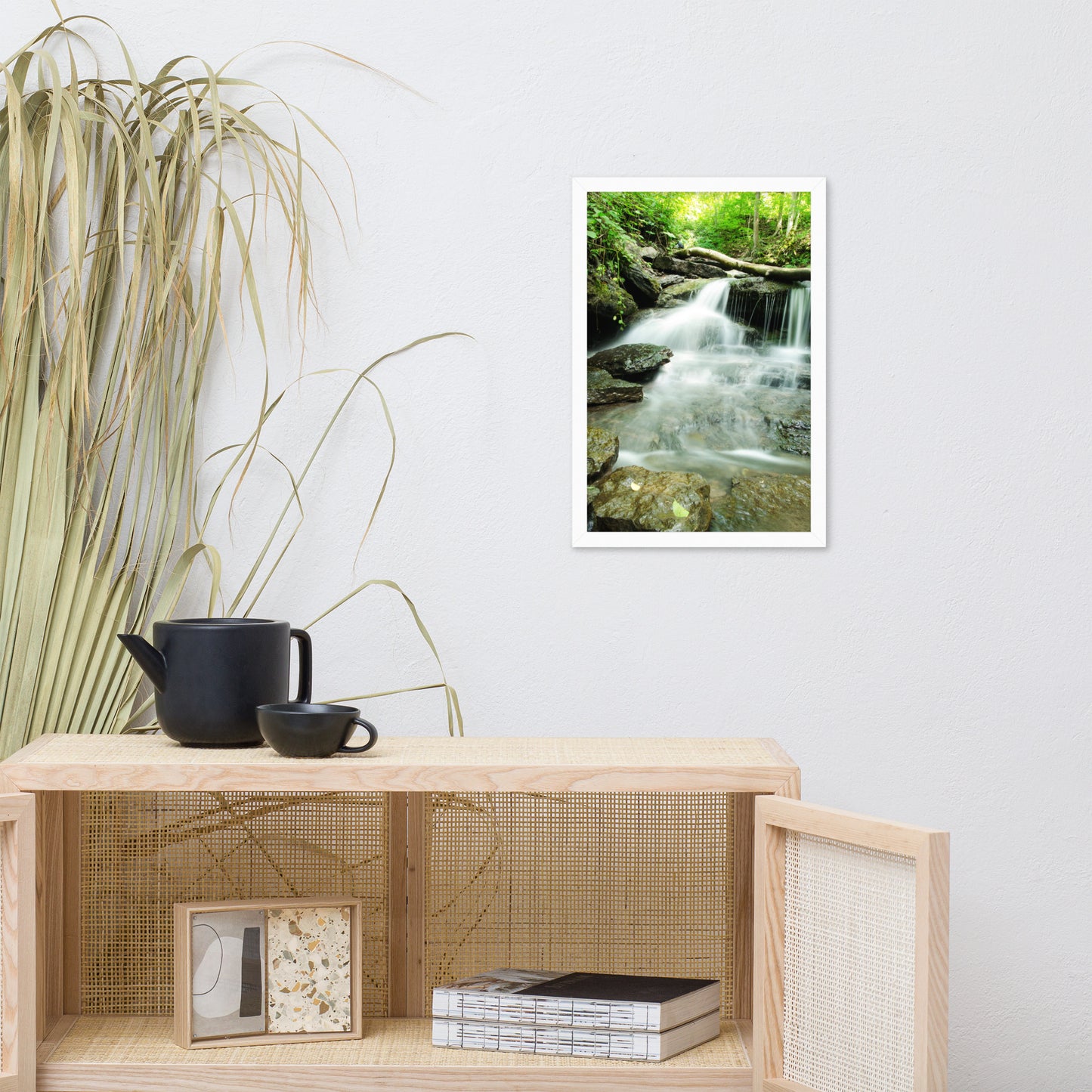 Pixley Waterfall 2 Rural Landscape Framed Photo Paper Wall Art Prints