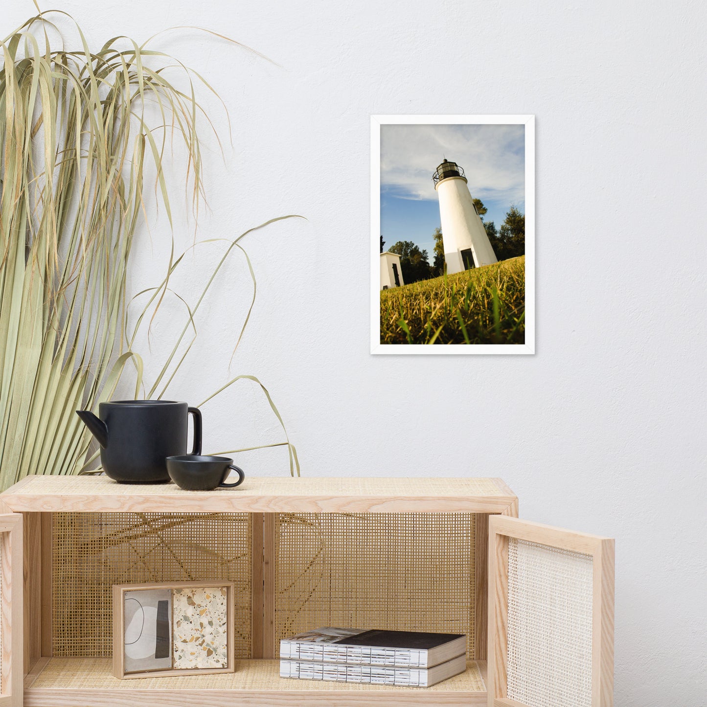 Turkey Point Lighthouse Coastal Landscape Framed Photo Paper Wall Art Prints