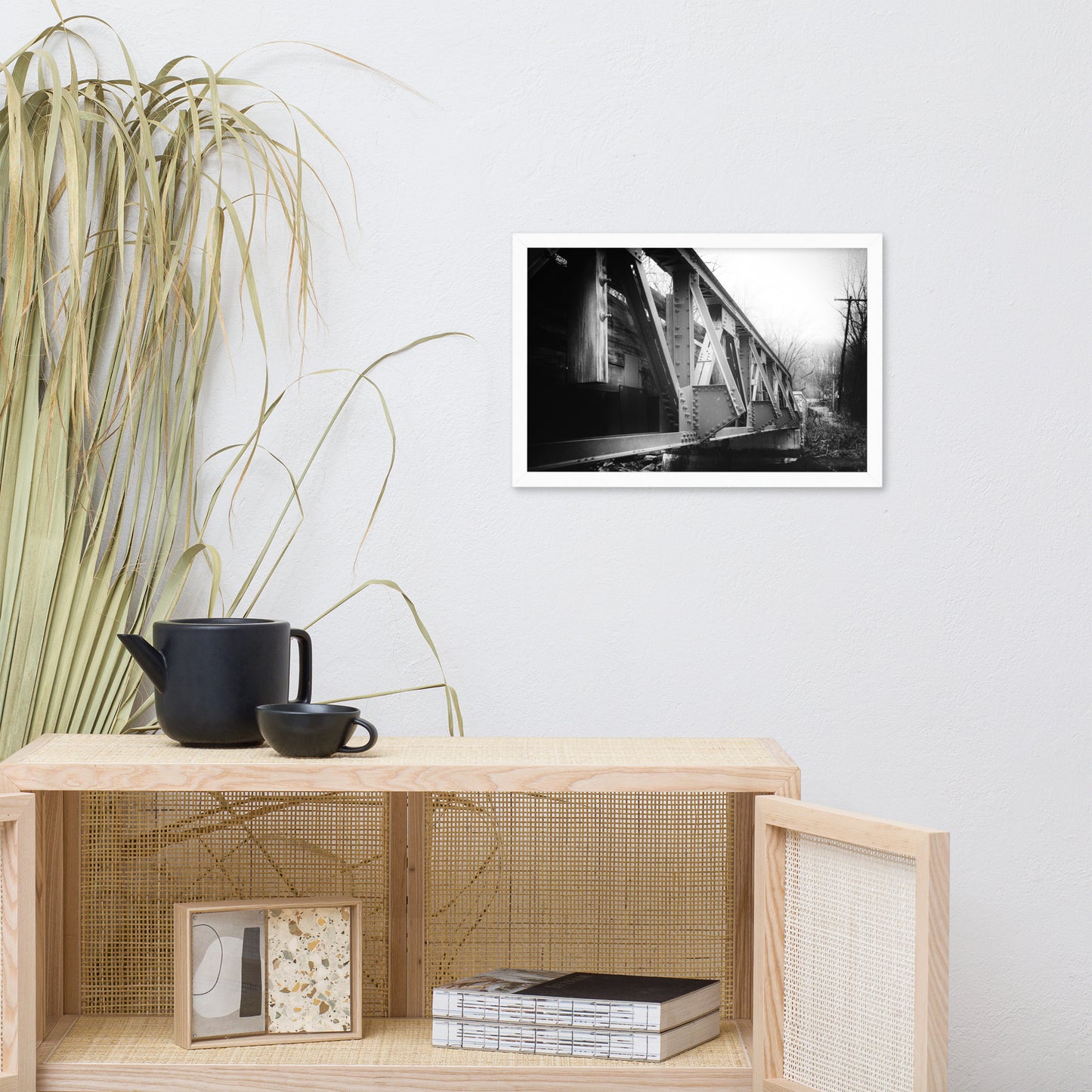 White Clay Creek Bridge Rural Landscape Framed Photo Paper Wall Art Prints